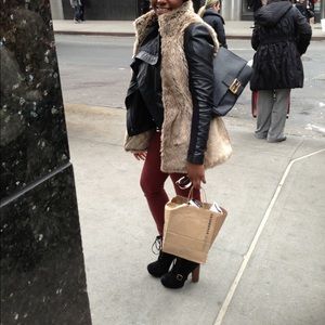 Banana Republic Faux Fur Vest